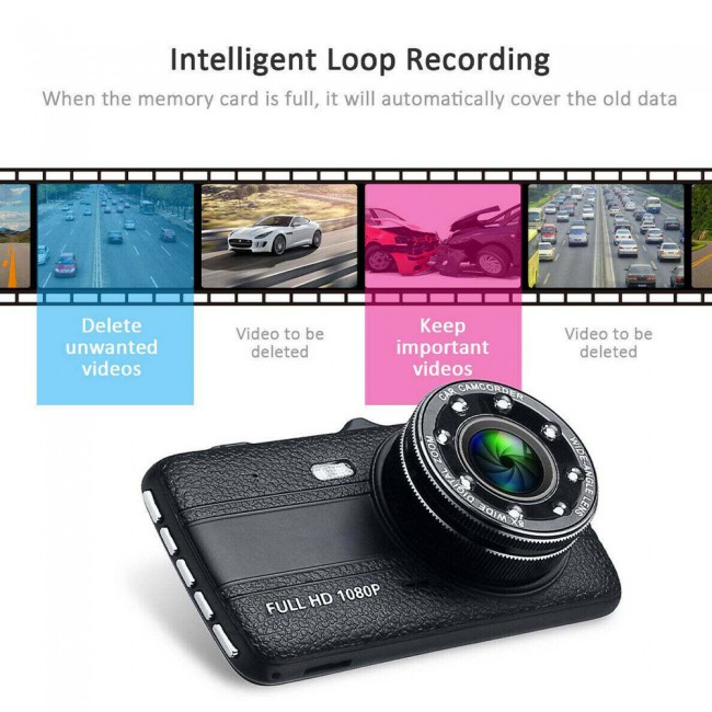 Dual Lens 10inch HD 1080p Night Vision DVR and Rearview Car Camera