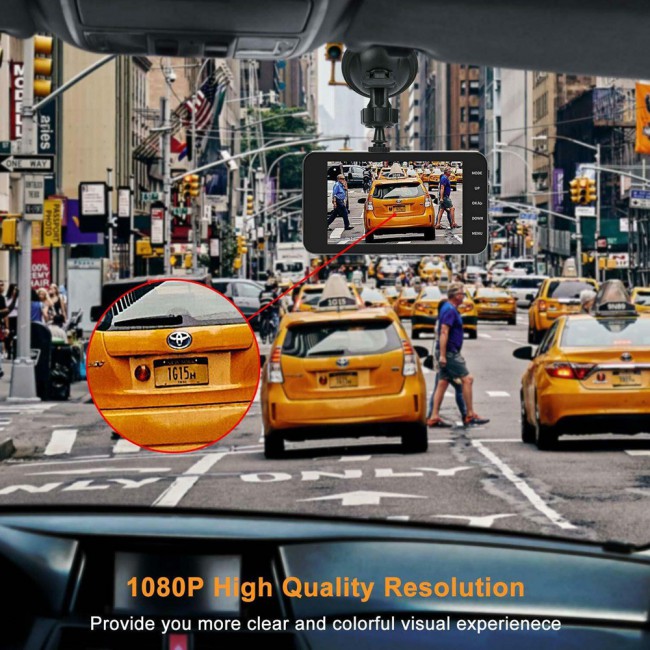 Dual Lens 10inch HD 1080p Night Vision DVR and Rearview Car Camera