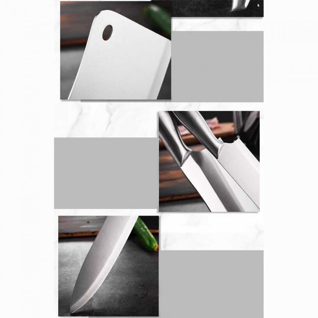 Margoun 7-Piece Stainless Steel Knife Set with Block