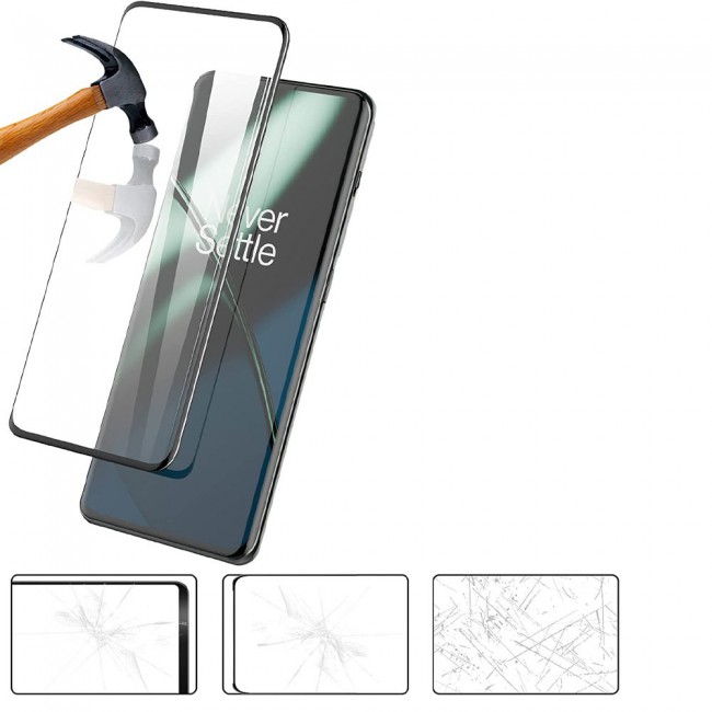 2Pack for OnePlus 11 Screen Protector Tempered Glass 9H Anti-Scratch Shatterproof HD Curved Edge to Edge Full Coverage Film 6.7 inch Clear/Black