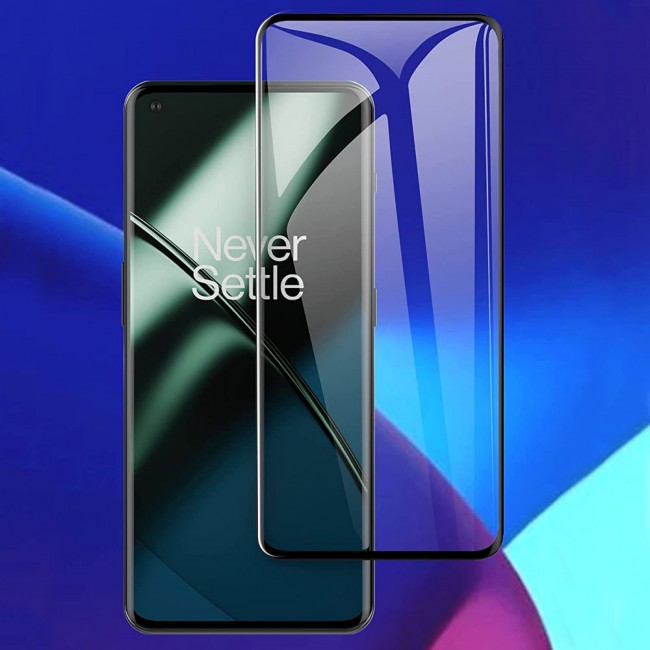 3Pack for OnePlus 11 Screen Protector Tempered Glass 9H Anti-Scratch Shatterproof HD Curved Edge to Edge Full Coverage Film 6.7 inch Clear/Black