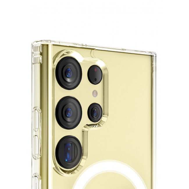CATANES Samsung Galaxy S24 Ultra Case Translucent TPU Bumper Shockproof Phone Cover with Built-in Magnet Non-Yellowing Case Cover Compatible with MagSafe