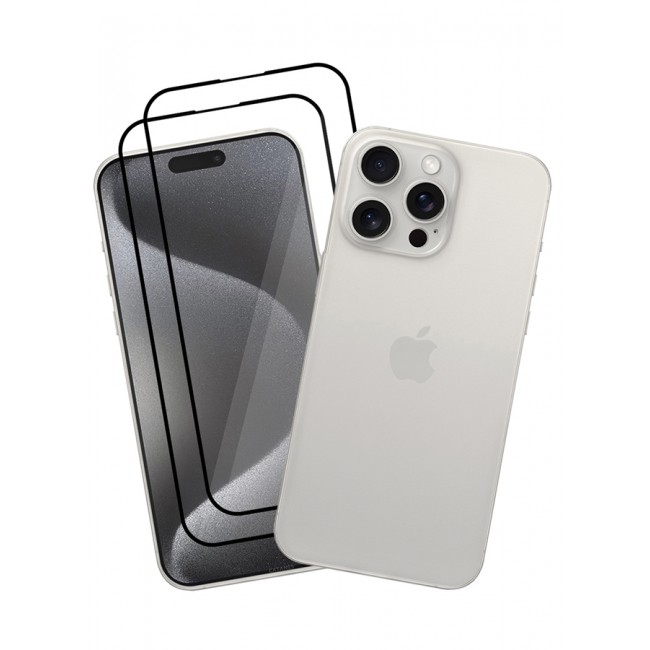 CATANES 3 Pack iPhone 15 Pro Max Case Cover and 2 Screen Protectors Air Skin Series Back Cover Sturdy Durable Thin Case Drop Protection Cover Clear White