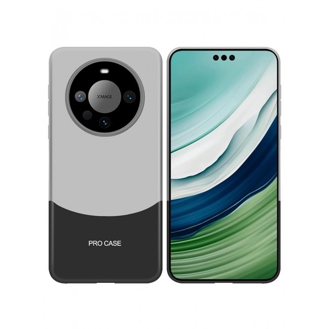 CATANES Huawei Mate 60 Pro Case Camera Full Cover Protector Shockproof Hard Case Cover Luxury and Fashionable Design Case Silver