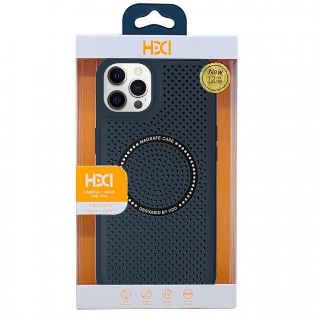 CATANES  For iPhone 12 Pro Max Leather Case MagSafe HDD Back Cover/ Green
