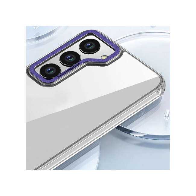 Samsung Galaxy S23 Clear Case Shockproof Slim Anti-Yellow Hybid Hard PC+ TPU Cover Metal Camera Lens Frame