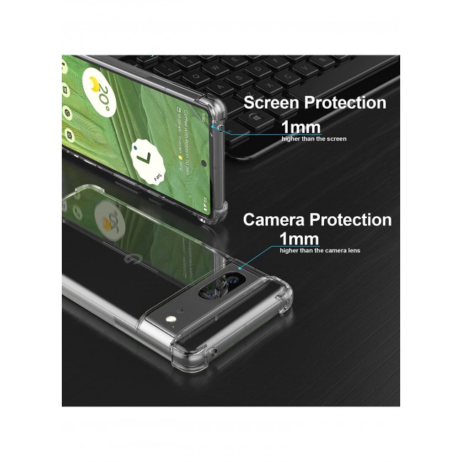 Google Pixel 7 Case Clear Shockproof Back Cover Airbag Bumper Corner Anti-Fall Transparent Soft TPU Case 6.3 inch