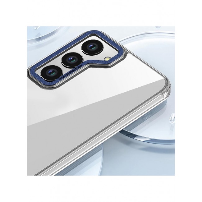 Samsung Galaxy S23 Clear Case Shockproof Slim Anti-Yellow Hybid Hard PC+ TPU Cover Metal Camera Lens Frame