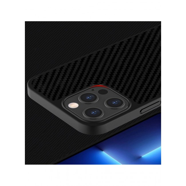 iPhone 14 Pro Max Case Genuine Carbon Fiber Case Ultra Slim Shockproof Back Cover Black