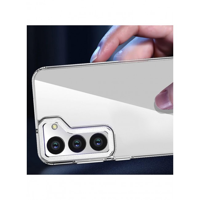 Samsung Galaxy S23 Clear Case Shockproof Slim Anti-Yellow Hybid Hard PC+ TPU Cover Metal Camera Lens Frame