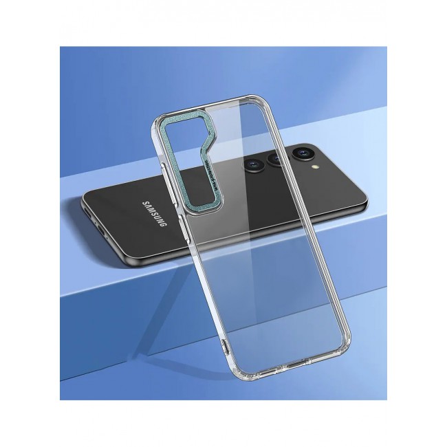 Samsung Galaxy S23 Clear Case Shockproof Slim Anti-Yellow Hybid Hard PC+ TPU Cover Metal Camera Lens Frame