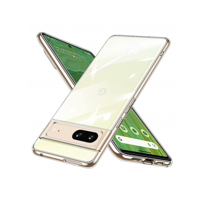 Google Pixel 7 Case Clear Soft Flexible TPU Shockproof Slim Transparent Back Cover 6.3 inch
