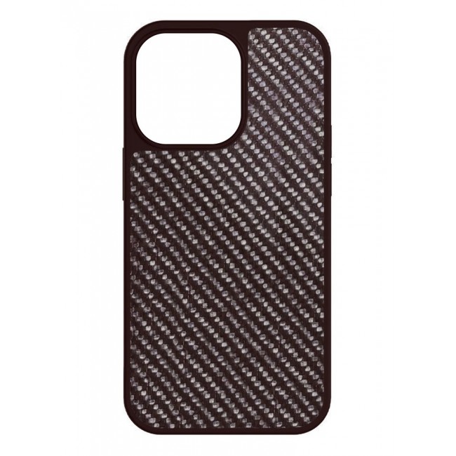 iPhone 14 Pro Max Case Genuine Carbon Fiber Case Ultra Slim Shockproof Back Cover Brown