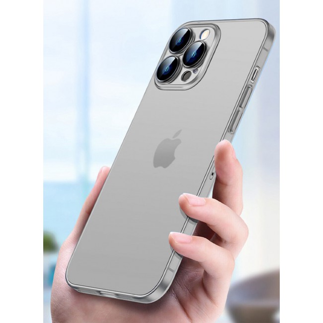 iPhone 14 Pro Case Slim Soft TPU Frosted Transluscent Full Body Protective Cover Black