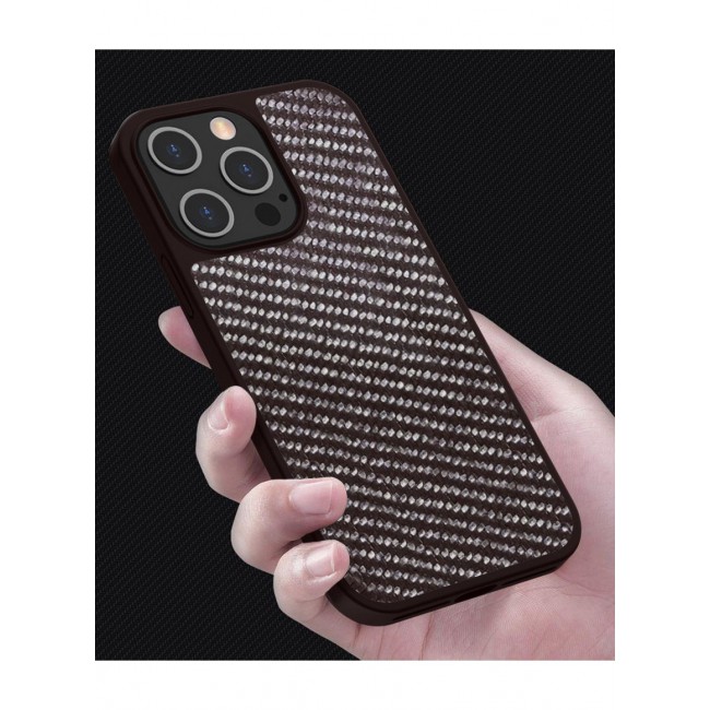 iPhone 14 Pro Max Case Genuine Carbon Fiber Case Ultra Slim Shockproof Back Cover Brown