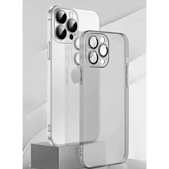 iPhone 14 Pro Case Slim Soft TPU Frosted Transluscent Full Body Protective Cover Black