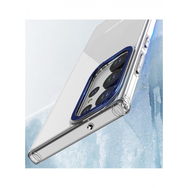 Samsung Galaxy S23 Ultra Clear Case Shockproof Slim Anti-Yellow Hybid Hard PC+ TPU Cover Metal Camera Lens Frame