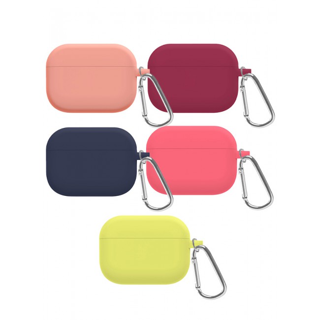 MARGOUN 5 Pack Shockproof Case For Airpod Pro Silicone Protective Case Shockproof Case Ultra Slim Cover with Keychain Carabiner Multicolour