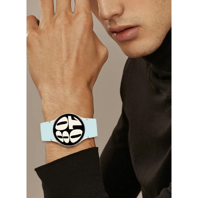 MARGOUN Samsung Galaxy Watch 6/6 Classic 20mm Silicone Band Flexible and Durable Replacement Sport Strap Pale Blue