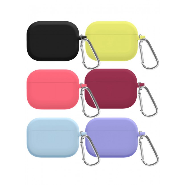MARGOUN 6 Pack Shockproof Case For Airpod Pro Silicone Protective Case Shockproof Case Ultra Slim Cover with Keychain Carabiner Multicolour - J